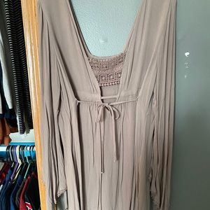Taupe long sleeve dress